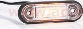 PV Obrysové svelo LED oválne oranžové (85x27mm) s držiakom