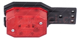 PV Obrysové svetlo obdĺžnikové červené (100x45mm) pre žiarovku C5W s držiakom