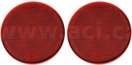 PV Univerzálna odrazka guľatá, samolepiaca, červená (priemer 60 mm) 2 ks
