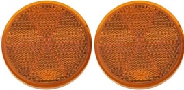 PV Univerzálna odrazka guľatá, samolepiaca, oranžová (priemer 60 mm)  2ks