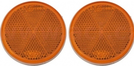 PV Univerzálna odrazka guľatá, plastový držiak so skrutkou M5, oranžová (priemer 60mm) 2ks