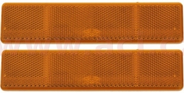 PV Univerzálna odrazka obdĺžnik, samolepiaca, oranžová (173x40 mm) 2ks