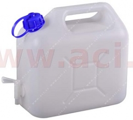 PV Plastový kanister na pitnú vodu vrátane kohútika - objem 5 l

