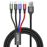 USB kábel Baseus Fast 4v1 Lightning / micro 3,5A ...