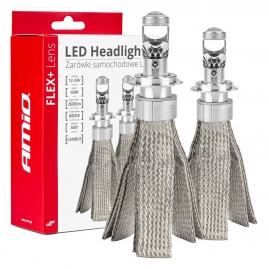 LED žiarovky hlavného svietenia H7 FLEX+ Lens Series AMiO-03660