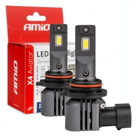 LED žiarovky X4-series AVIATOR HB4 9006 6500K max 44W AMIO-03767